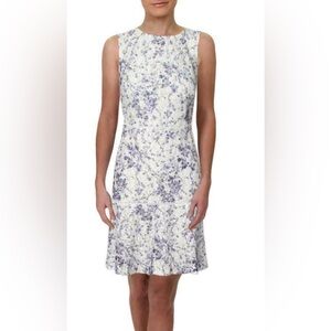 Ralph Lauren Athua Floral Purple and White Lace Dress